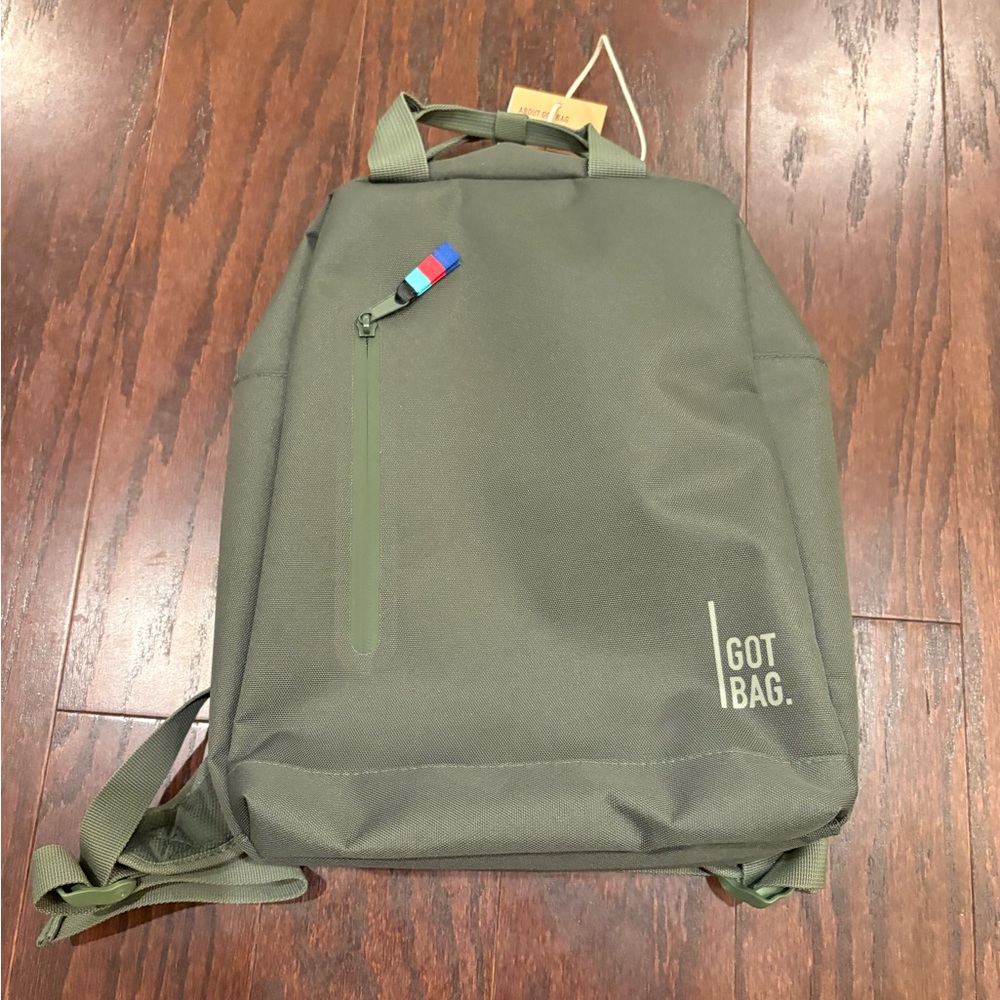 NEW Got Bag Green Daypack 15 inches x 11 inches with Laptop Compartment NWT